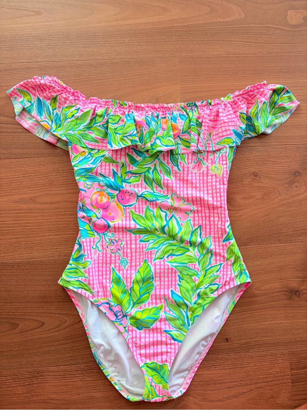 Lilly Pulitzer Womens Fiesta Dont Stop Beleaf One-Piece Swimsuit Size 4